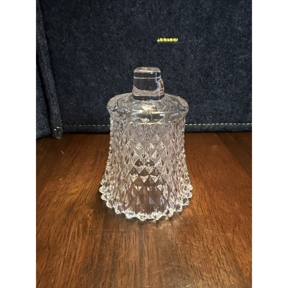 Clear Sconce Cup Diamond Cut Hobnail Glass Peg Votive‎ Vintage 3.5"